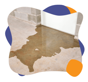 Excess moisture in a basement after a flood